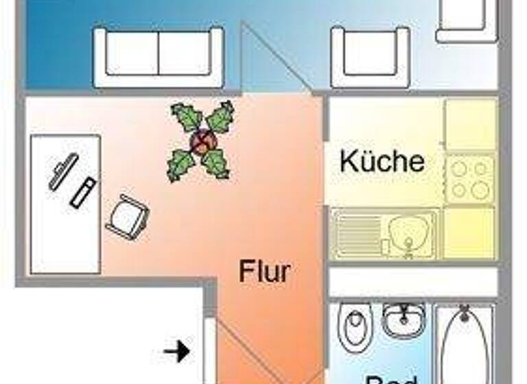 Wohnung zur Miete 316 € 2 Zimmer 50,1 m² 3. Geschoss frei ab 31.07.2026 Trillgasse 3 Halberstadt 38820