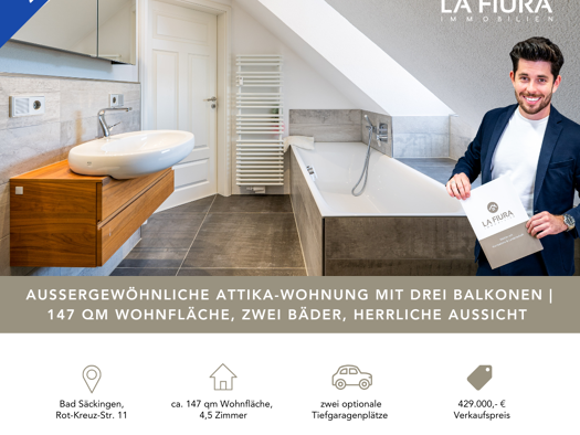 Maisonette zum Kauf 429.000 € 4,5 Zimmer 147 m² 4. Geschoss frei ab sofort Rot-Kreuz-Straße 11 Bad Säckingen 79713