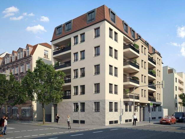 Wohnung zum Kauf - Neubau provisionsfrei 347.750 € 2 Zimmer 58,1 m² 1. Geschoss frei ab 28.02.2027 Schwabacher Straße 74-76 St Leonhard Nürnberg 90439