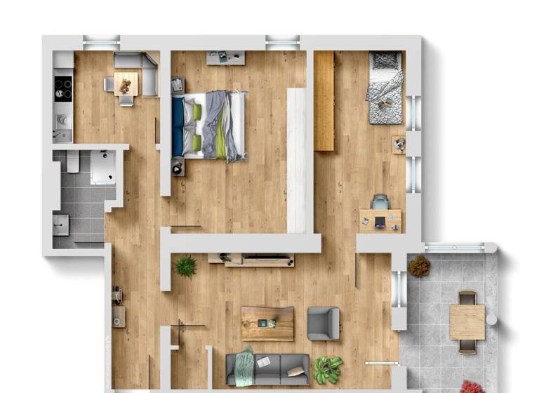 Wohnung zur Miete 790 € 3 Zimmer 79,3 m² Bad Hersfeld 36251