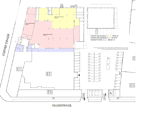 Bürofläche zur Miete ab 460 m²<br/>Teilbarkeit Eberhardshof Nürnberg 90429