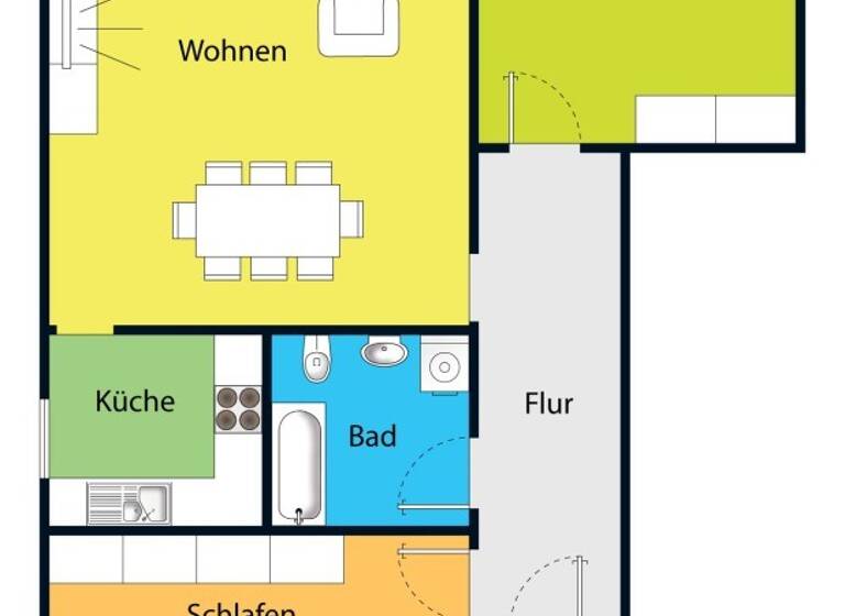 Wohnung zur Miete 665 € 3 Zimmer 78,8 m² Coswig 01640