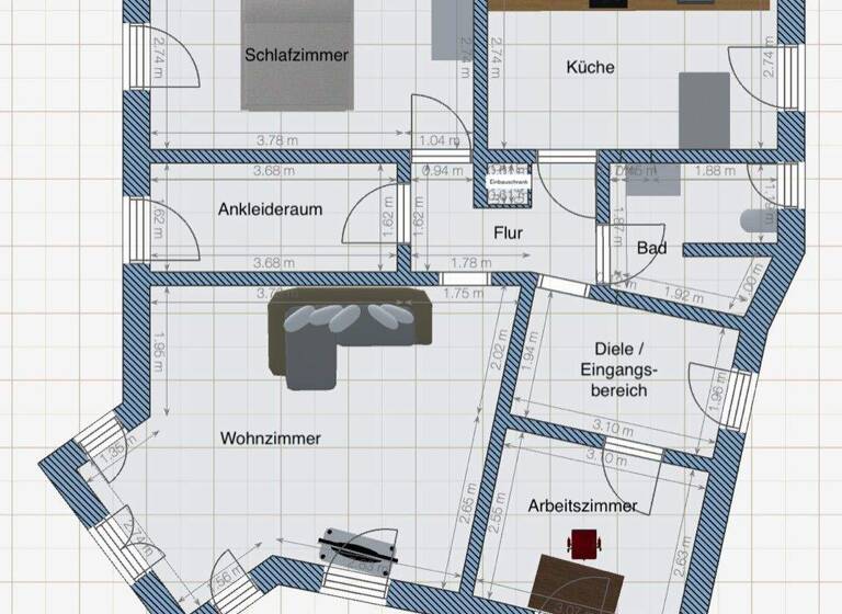 Wohnung zur Miete 1.140 € 4 Zimmer 81 m² 3. Geschoss frei ab sofort Sedanstr. 35 Südostviertel Essen 45138