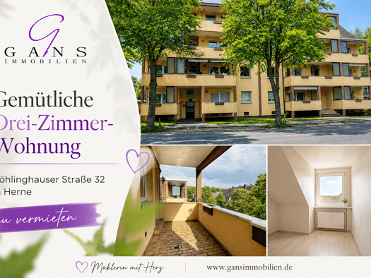 Wohnung zur Miete 534 € 3,5 Zimmer 82 m² Geschoss 3/3 frei ab sofort Röhlinghauser Straße 32 Eickel Herne 44651