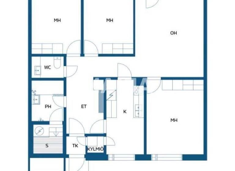 Reihenmittelhaus zum Kauf 134.000 € 4 Zimmer 94,5 m² 1.822 m² Grundstück Raitatie 6 Valkeakoski 37630
