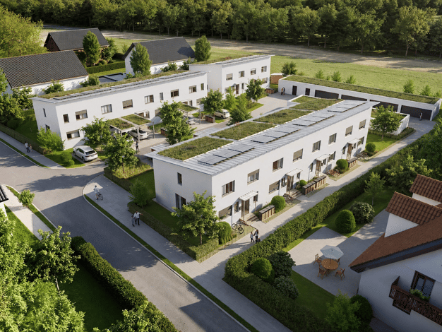 Reihenmittelhaus zum Kauf - Neubau provisionsfrei 874.000 € 5 Zimmer 121 m² 182 m² Grundstück Birkenweg Inhausermoos Haimhausen 85778