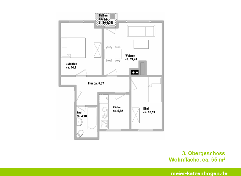 Studio zur Miete 950 € 1 Zimmer frei ab 01.05.2026 Ingolstadt 85053