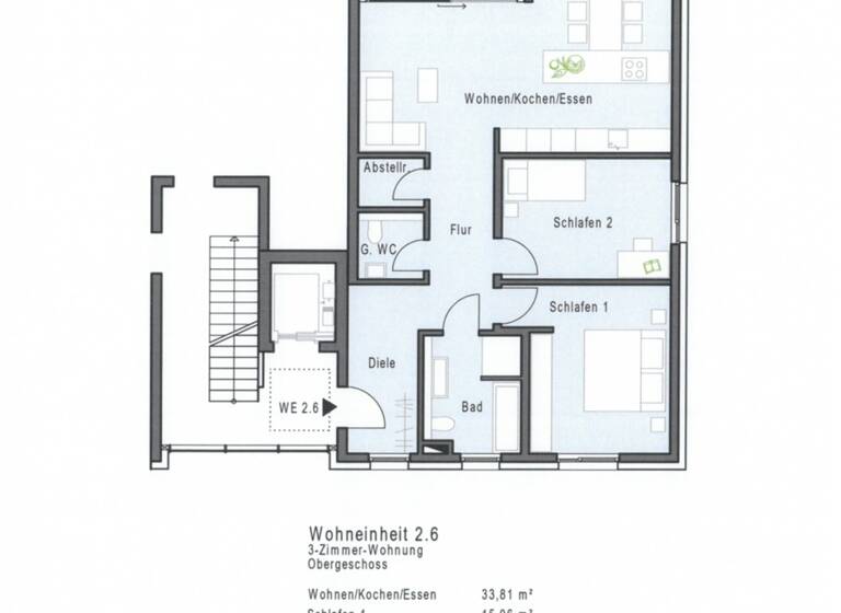 Wohnung zum Kauf provisionsfrei 508.312 € 3 Zimmer 90,8 m²<br/>Wohnfläche 1.<br/>Geschoss ab sofort<br/>Verfügbarkeit Oberer Graben 2 Veitshöchheim Veitshöchheim 97209