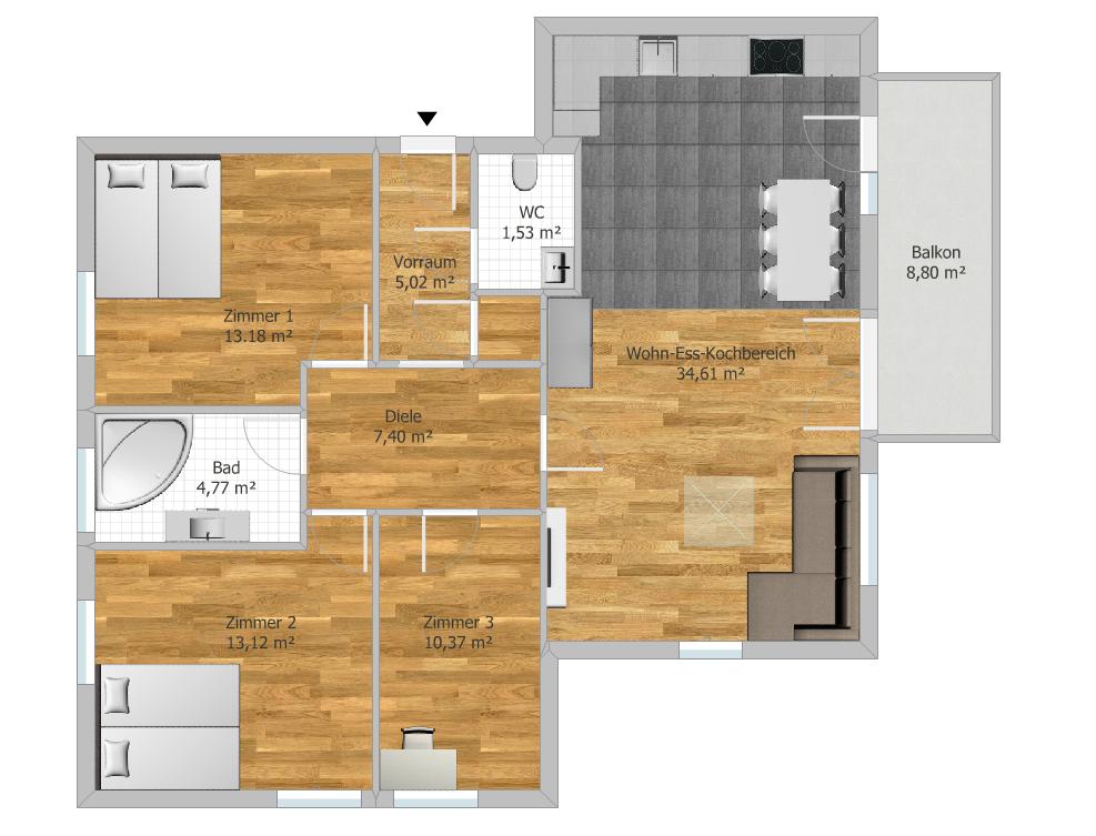 Terrassenwohnung zum Kauf 380.000 € 4 Zimmer 93 m²<br/>Wohnfläche Saalfelden am Steinernen Meer 5760