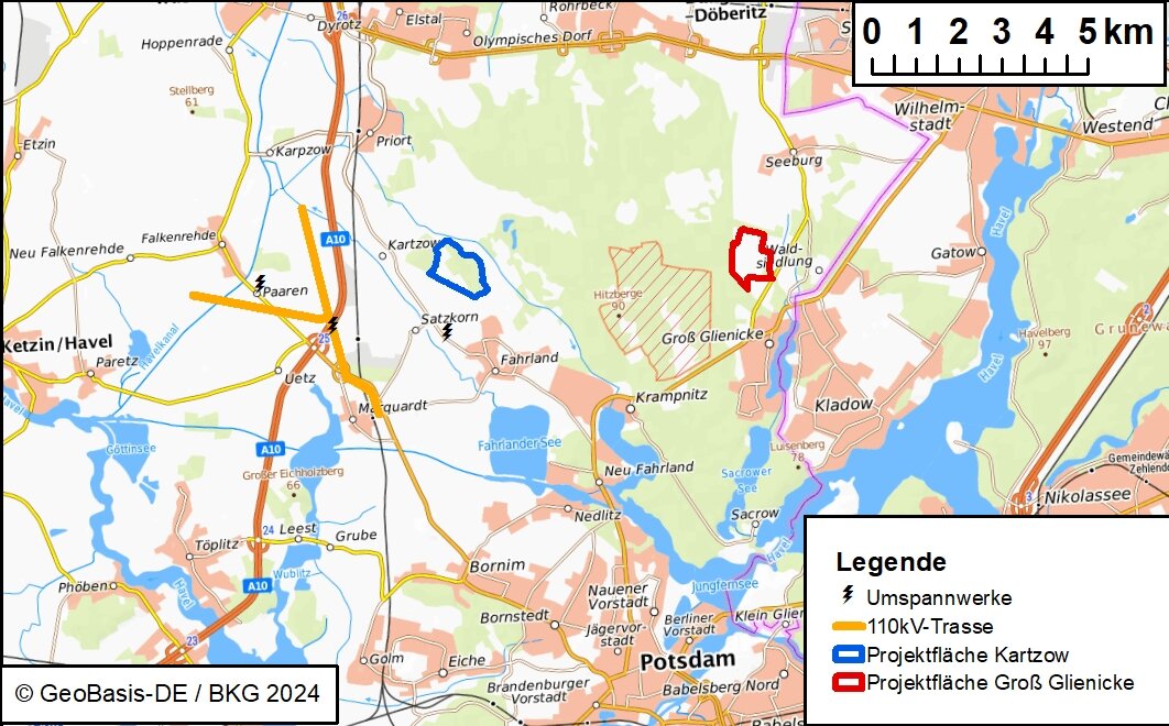 Gewerbegrundstück zur Miete 1.644.000 m²<br/>Grundstück Groß Glienicke Potsdam 14476