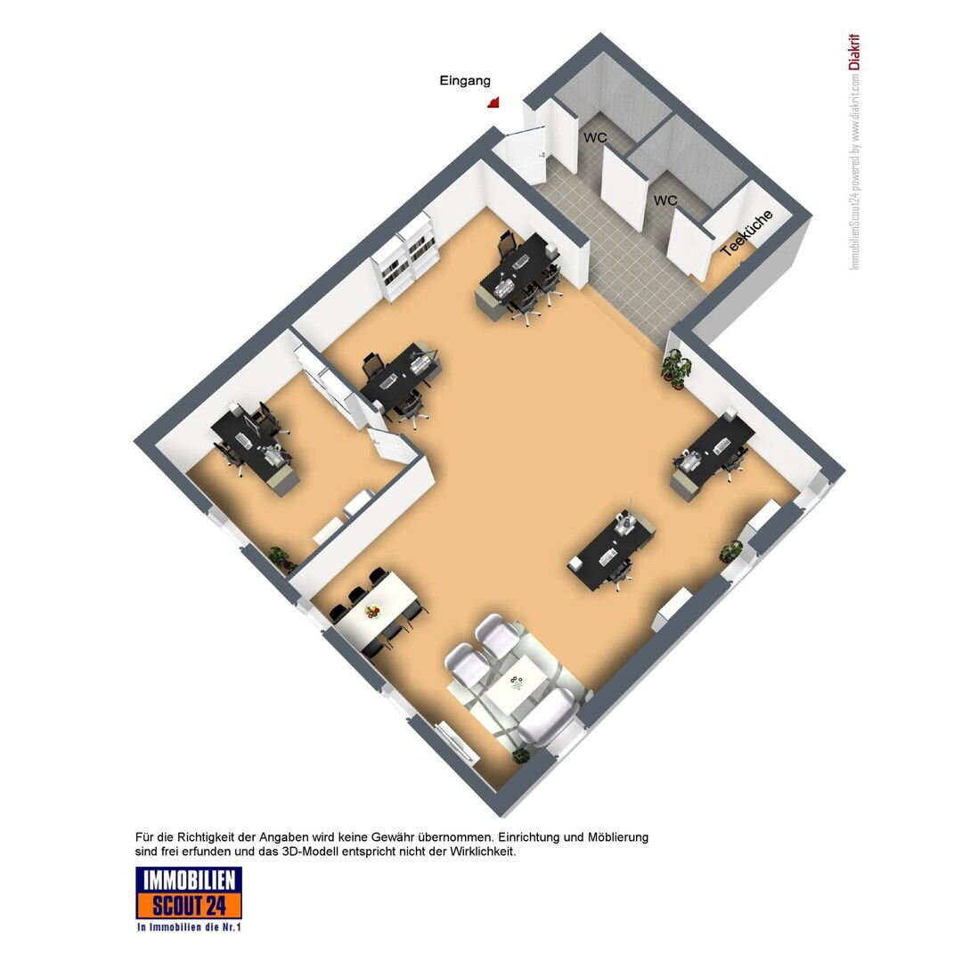 Bürofläche zur Miete provisionsfrei 1.120 € 146 m²<br/>Bürofläche Oberbenrader Strasse Gatherhof Krefeld 47804