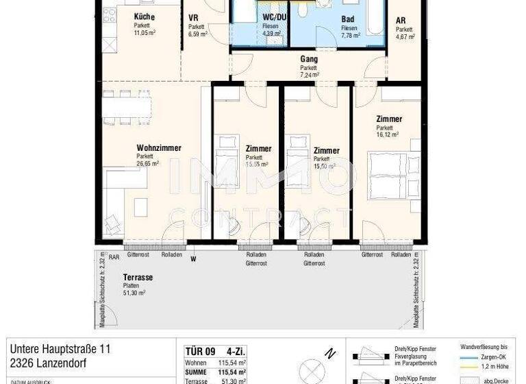 Wohnung zum Kauf - Erstbezug 525.000 € 4 Zimmer 115,5 m² Lanzendorf 2326
