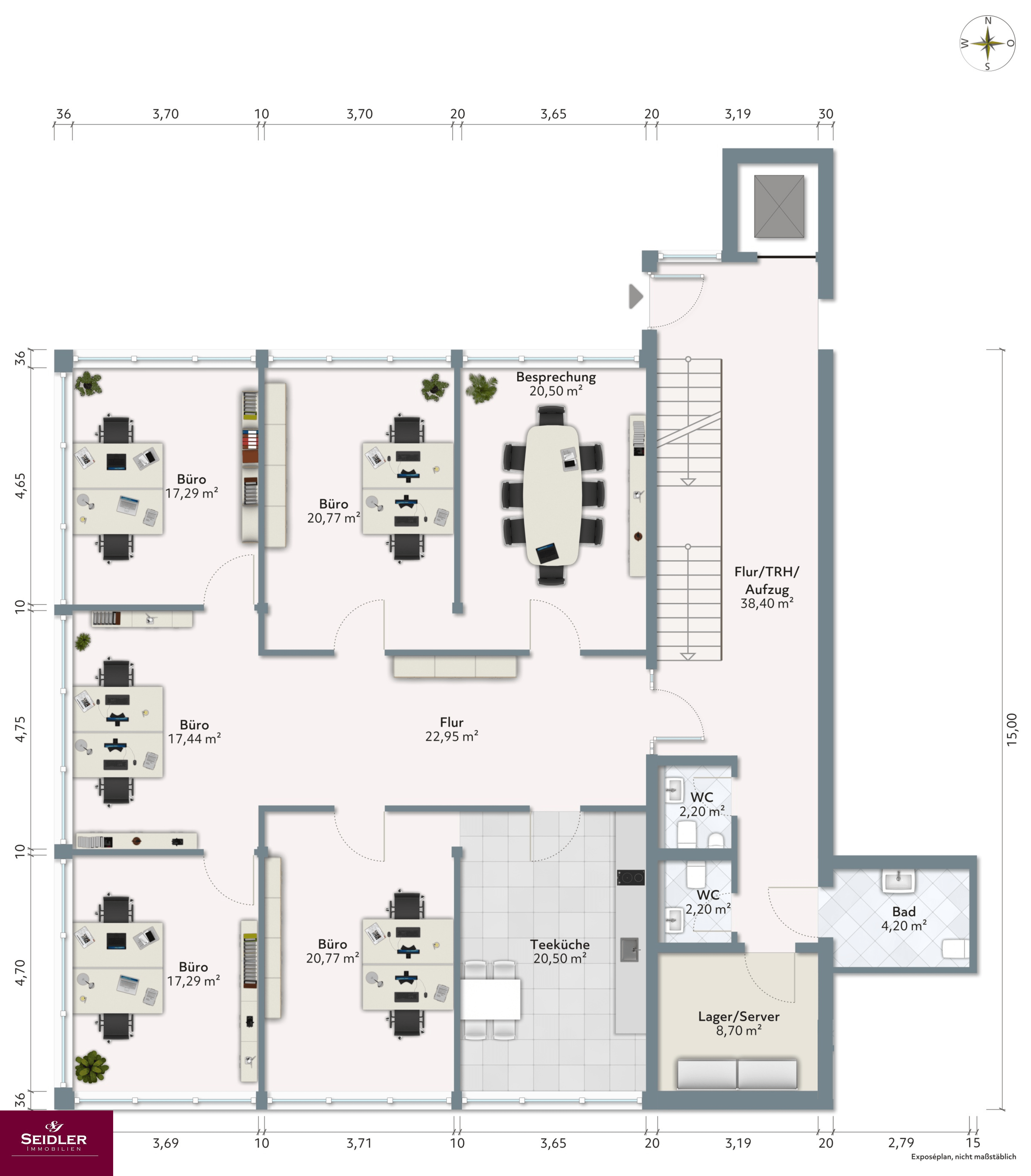 Bürofläche zur Miete 2.600 € 6 Zimmer 213,2 m²<br/>Bürofläche Bad Krozingen Bad Krozingen 79189