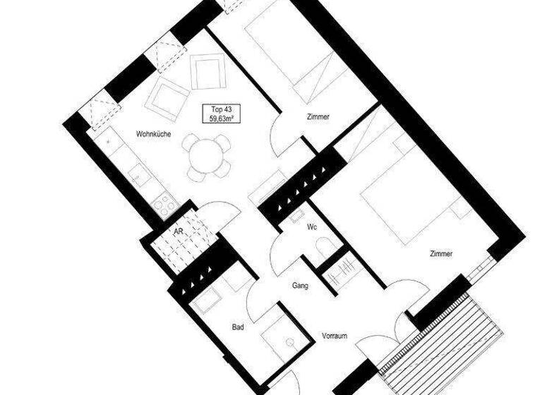 Wohnung zum Kauf 590.000 € 3 Zimmer 59,6 m² 4. Geschoss Stuwerstraße 60 Wien 1020