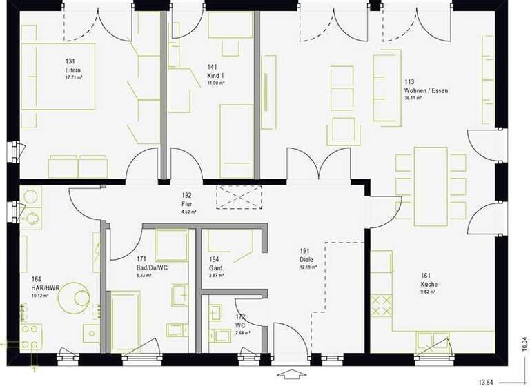 Bungalow zum Kauf - Erstbezug provisionsfrei 328.000 € 3 Zimmer 114 m² 950 m² Grundstück Groptitz Stauchitz 01594
