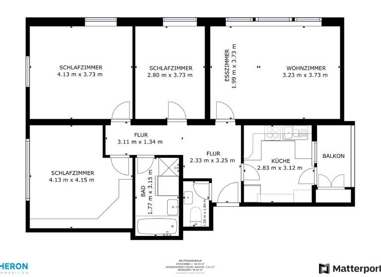 Wohnung zum Kauf 399.000 € 4 Zimmer 88,9 m²<br/>Wohnfläche 1.<br/>Geschoss Feuerbach Stuttgart / Feuerbach 70469
