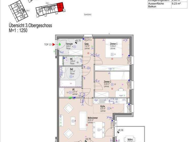 Wohnung zum Kauf - Erstbezug 289.279 € 3 Zimmer 76,2 m² 4. Geschoss frei ab 01.09.2026 Elisabeth Bollenberger-Gasse Wiener Neustadt 2700