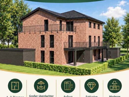 Terrassenwohnung zur Miete 850 € 1,5 Zimmer 72 m² Geschoss EG/2 frei ab 01.01.2027 Hüntestraße 24 Aschendorf Papenburg 26871
