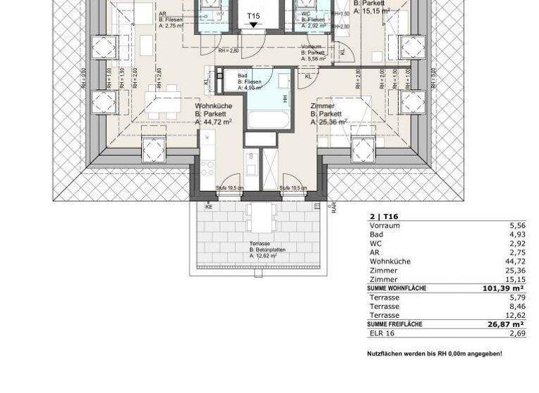 Wohnung zum Kauf - Erstbezug 627.200 € 3 Zimmer 101,4 m² 4. Geschoss Khuenweg Wien,Donaustadt 1220