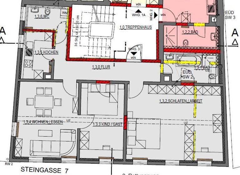 Wohnung zur Miete 960 € 3 Zimmer 94 m²<br/>Wohnfläche 1/3<br/>Geschoss Steingasse 7 Coburg Coburg 96450