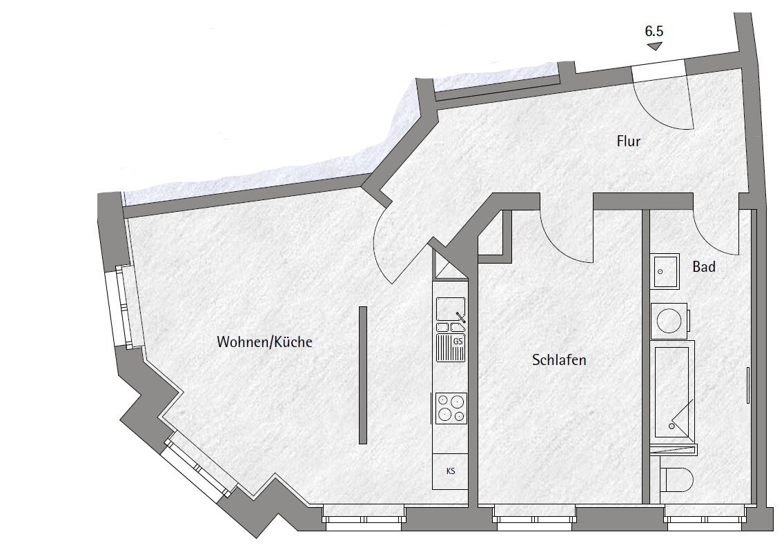 Wohnung zum Kauf provisionsfrei 227.985 € 2 Zimmer 56,2 m²<br/>Wohnfläche 2.<br/>Geschoss Jordanstraße 6 Lindenau Leipzig 04177