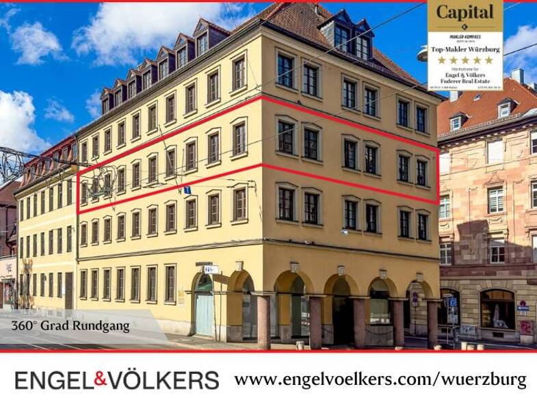Bürogebäude zur Miete 2.313 € 185 m² Bürofläche Altstadt Würzburg 97070