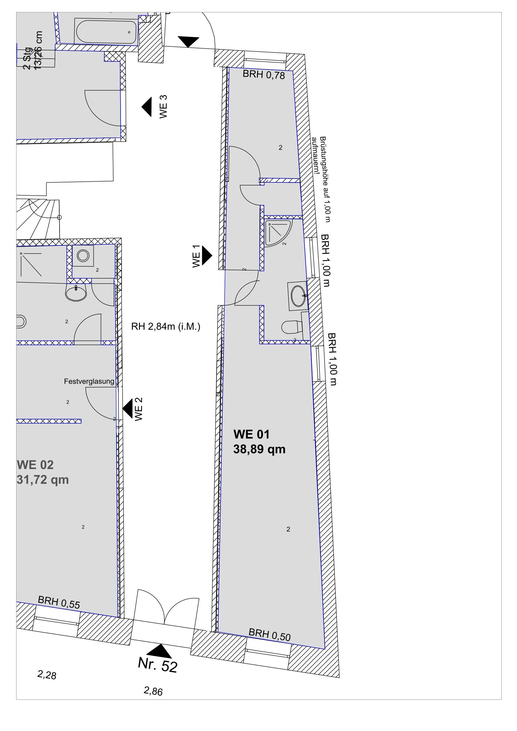 Wohnung zur Miete 311 € 2 Zimmer 38,9 m²<br/>Wohnfläche ab sofort<br/>Verfügbarkeit Mönchstraße 52 Altstadt Stralsund 18439