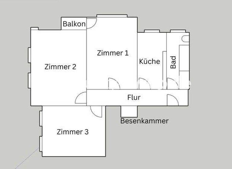 Wohnung zur Miete Tauschwohnung 1.100 € 3 Zimmer 105 m² 2. Geschoss Charlottenburg Berlin 10589