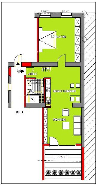 Studio zur Miete 900 € 2 Zimmer 75 m²<br/>Wohnfläche 1.<br/>Geschoss 01.02.2025<br/>Verfügbarkeit Hauptstraße 66 Bad Honnef Bad Honnef 53604