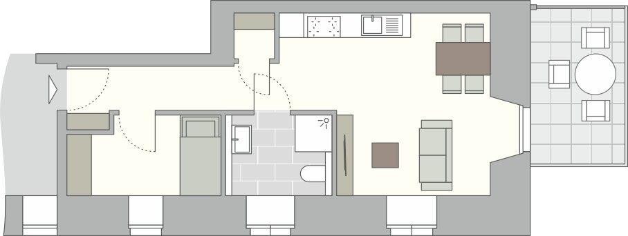 Wohnung zum Kauf 164.000 € 2 Zimmer 45,6 m²<br/>Wohnfläche Emmingen Emmingen-Liptingen 78576