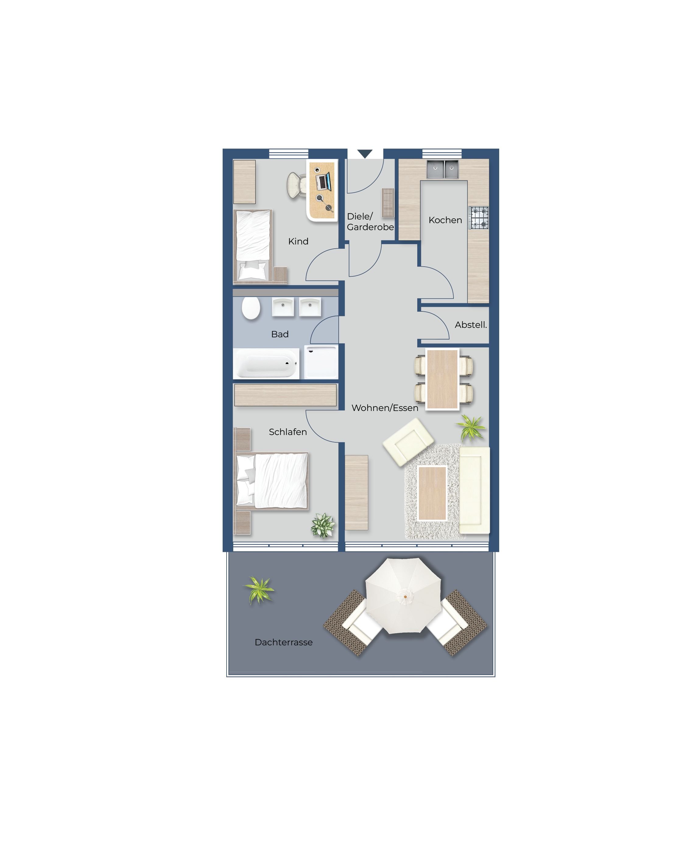 Wohnung zum Kauf provisionsfrei als Kapitalanlage geeignet 344.000 € 3 Zimmer 76,5 m²<br/>Wohnfläche Im Boden 35 Fronhausen Fronhausen 35112