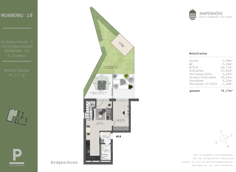 Maisonette zur Miete - Erstbezug 1.780 € 3 Zimmer 74,2 m² EG frei ab 01.03.2026 Dachau 85221