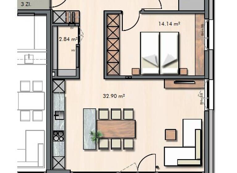 Wohnung zum Kauf - Erstbezug provisionsfrei 3 Zimmer 76 m² 1. Geschoss Deltastraße 49a Höchst 6973