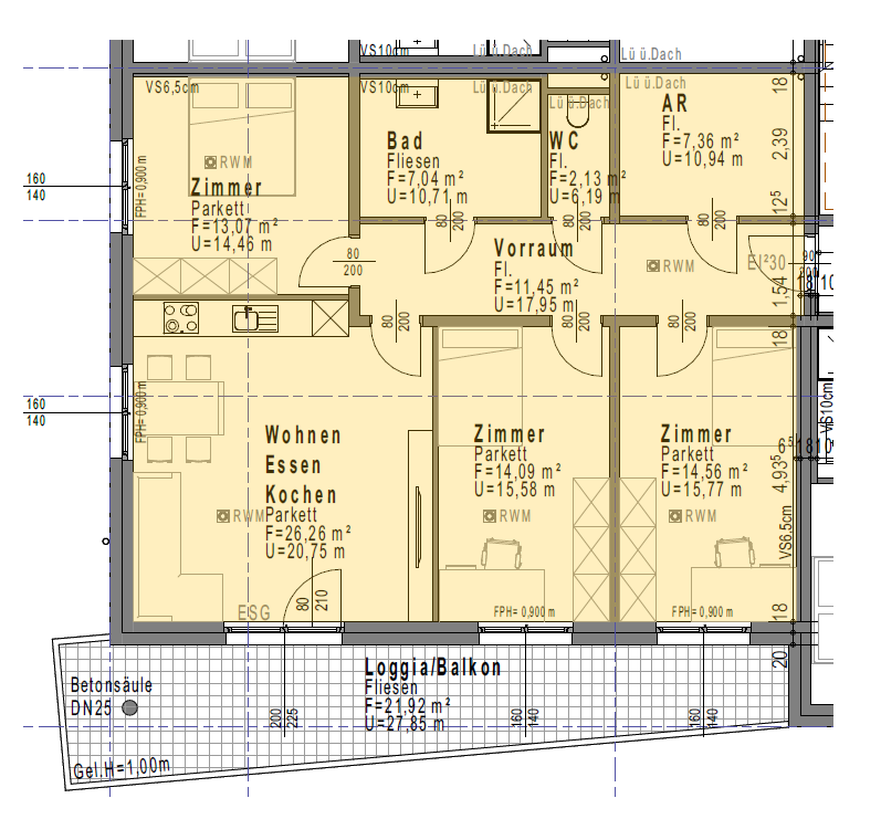 Wohnung zum Kauf 219.072 € 75 m²<br/>Wohnfläche 1.<br/>Geschoss Oberwart 7400