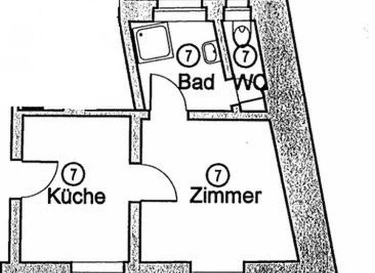 Wohnung zur Miete 1.150 € 2 Zimmer 26 m² EG Poststraß 38 Ost Stuttgart 70190