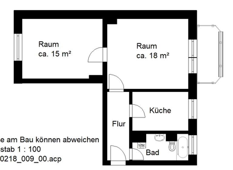 Wohnung zur Miete 357 € 2 Zimmer 49,6 m² 3. Geschoss frei ab 01.06.2026 Burgliebenauer Weg 15 Südstadt Halle (Saale) 06128