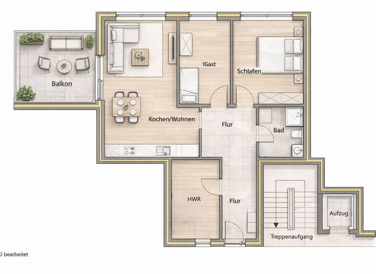 Wohnung zum Kauf 339.000 € 3 Zimmer 85,8 m² 2. Geschoss Dörpen 26892