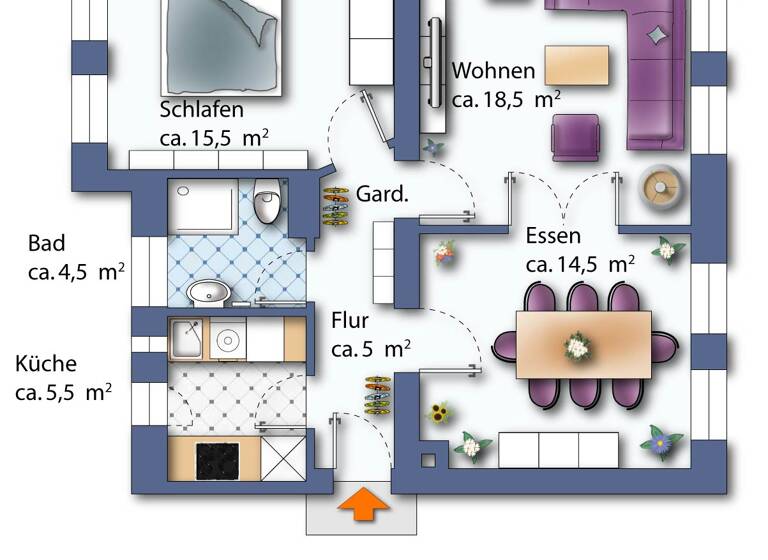 Wohnung zum Kauf 239.000 € 3 Zimmer 63 m² EG Südfriedhof Kiel 24114