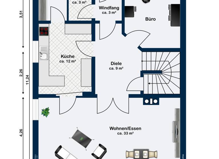 Doppelhaushälfte zur Miete 1.500 € 5,5 Zimmer 125 m²<br/>Wohnfläche 375 m²<br/>Grundstück 01.07.2025<br/>Verfügbarkeit Kleinerdlingen Nördlingen / Kleinerdlingen 86720