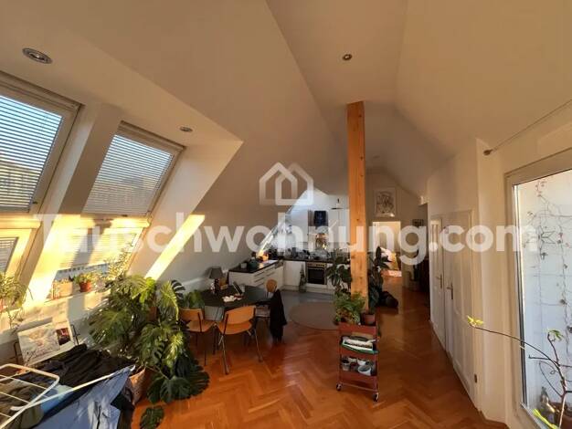 Wohnung zur Miete Tauschwohnung 1.210 € 3 Zimmer 80 m² Dachgeschoss, 5. Geschoss Gutleutviertel Frankfurt am Main 60327