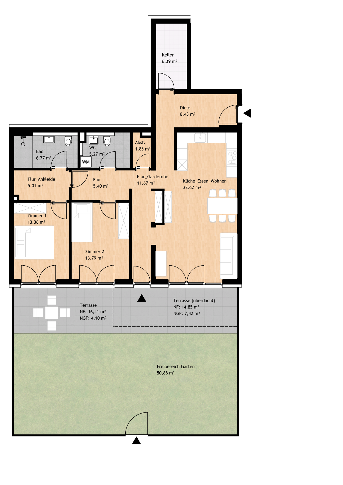 Wohnung zum Kauf provisionsfrei 2 Zimmer 72 m²<br/>Wohnfläche Zell Zell 79669