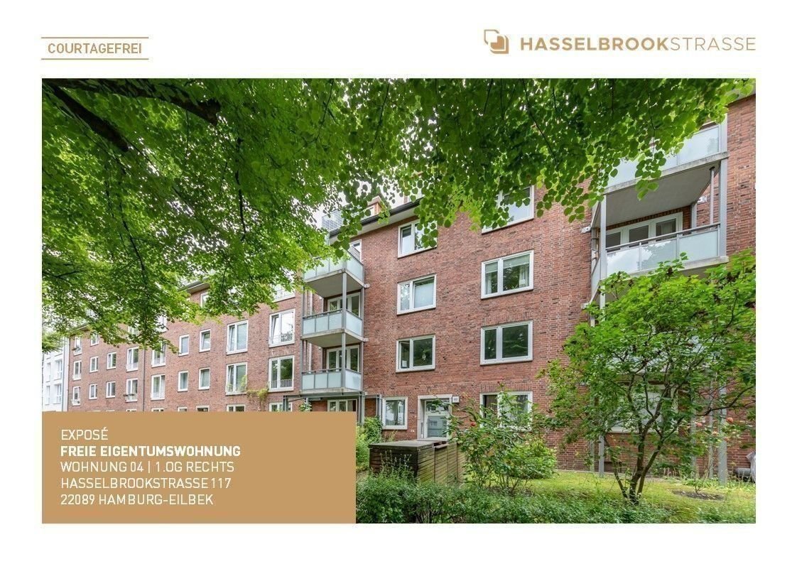 Wohnung zum Kauf provisionsfrei 390.000 € 4 Zimmer 70,9 m²<br/>Wohnfläche 1.<br/>Geschoss ab sofort<br/>Verfügbarkeit Hasselbrookstraße 117 Eilbek Hamburg 22089