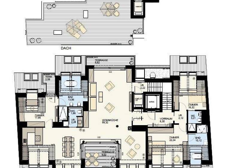 Wohnung zum Kauf - Erstbezug 3.690.000 € 4 Zimmer 194,9 m² 6. Geschoss Wien 1040