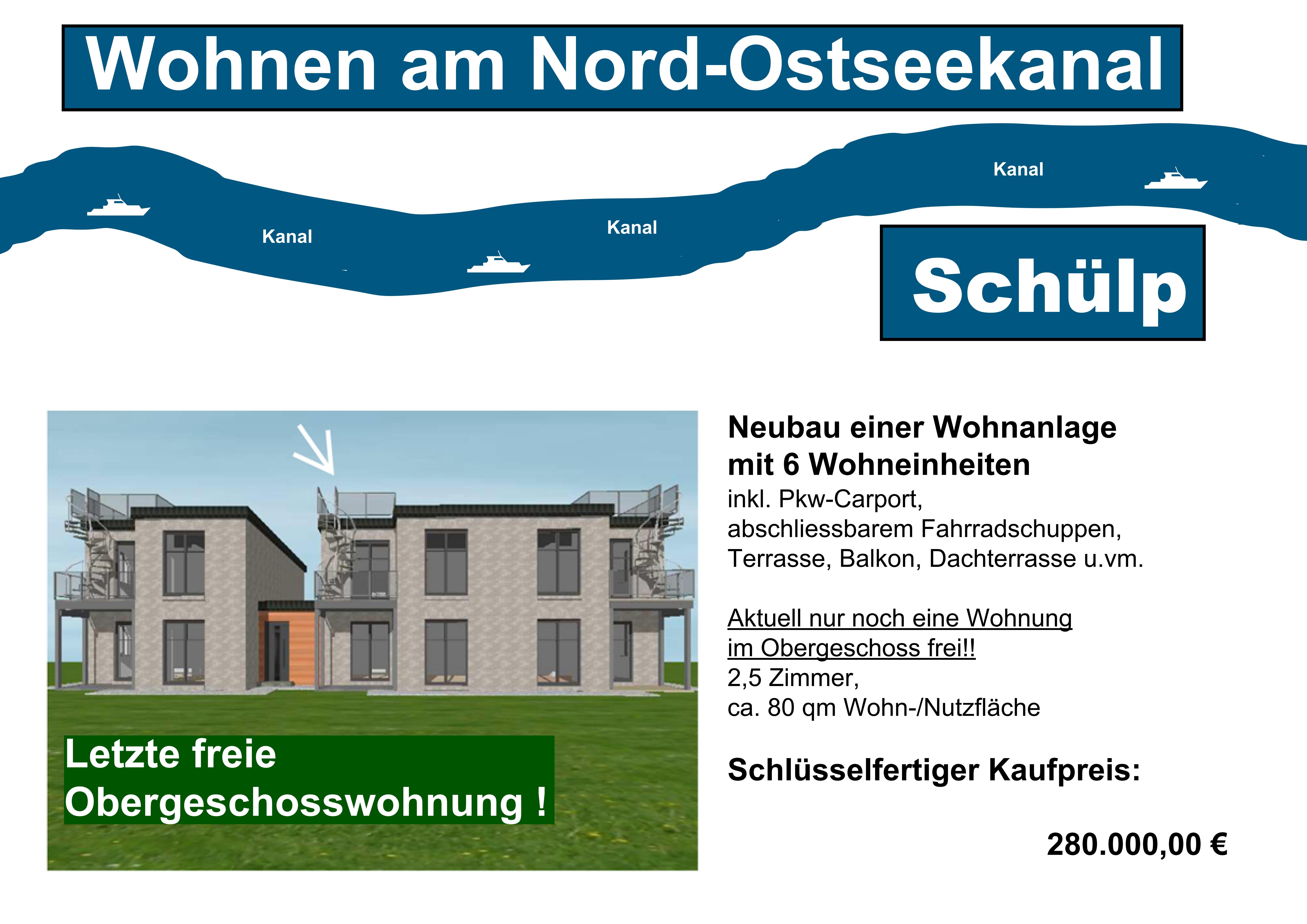 Penthouse zum Kauf 280.000 € 2,5 Zimmer 80 m²<br/>Wohnfläche 1.<br/>Geschoss ab sofort<br/>Verfügbarkeit Am Buchweizenberg 32 Schülp Schülp bei Rendsburg 24813