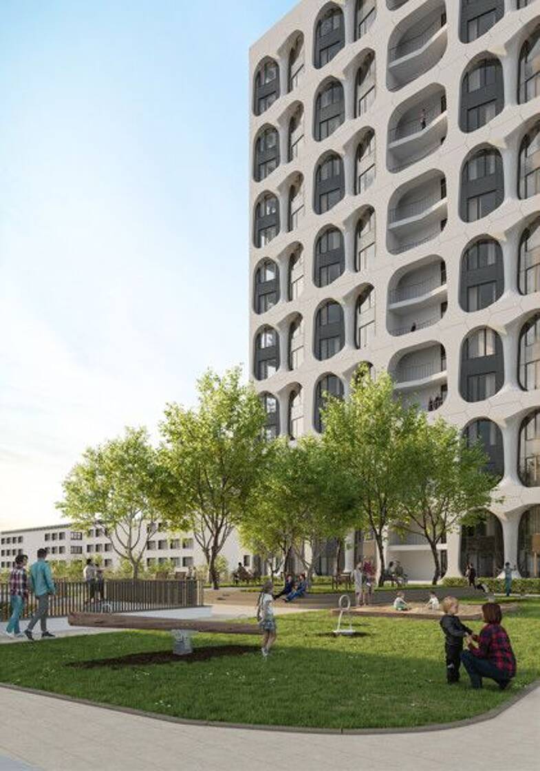 Wohnung zur Miete 996 € 1 Zimmer 32,2 m² 16. Geschoss frei ab 01.07.2025 Mahatma-Gandhi-Pl. 4 Freiham München 81248