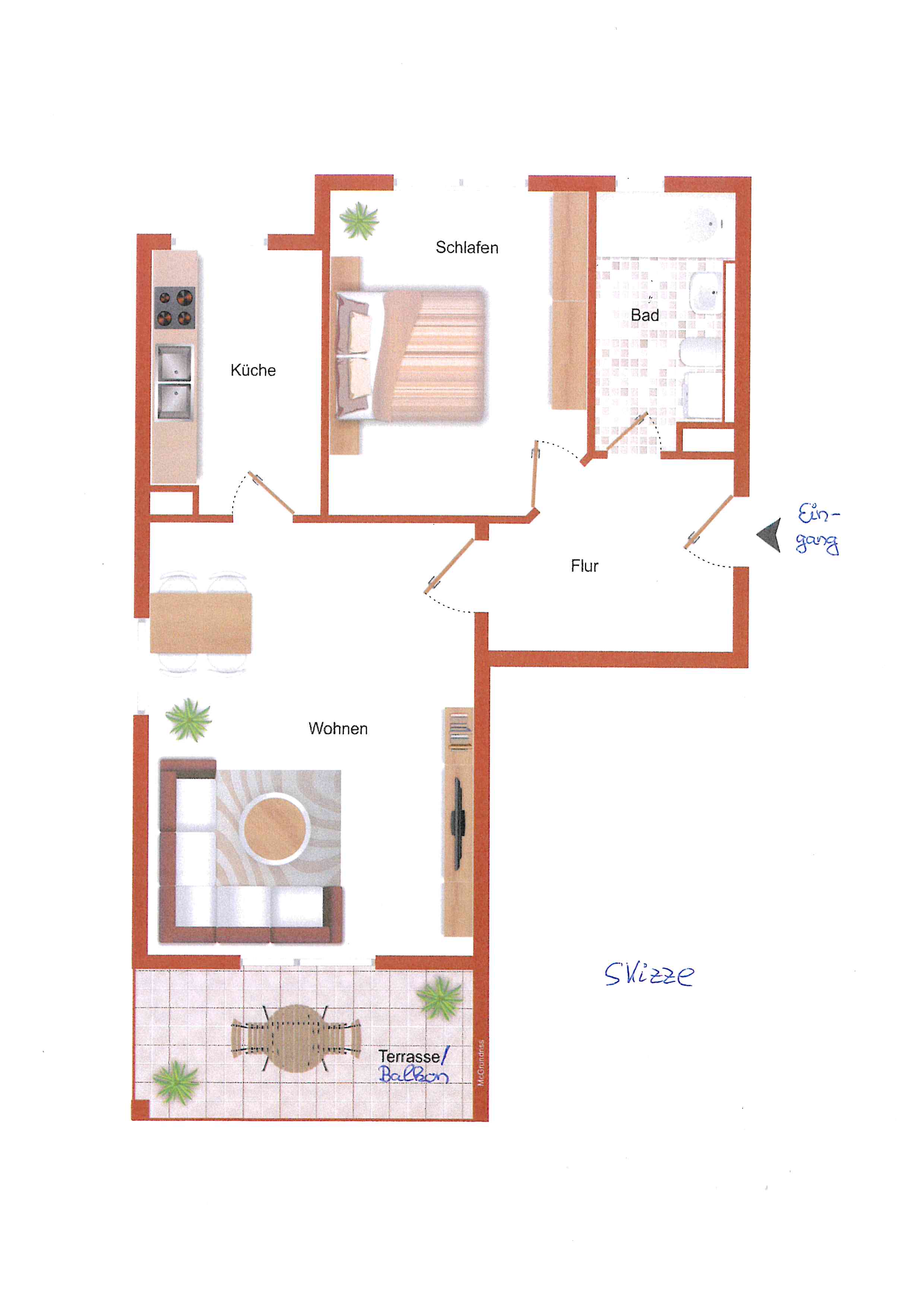 Wohnung zum Kauf provisionsfrei 219.000 € 2 Zimmer 61,1 m²<br/>Wohnfläche EG<br/>Geschoss ab sofort<br/>Verfügbarkeit Holzstraße Wiesbaden 65197