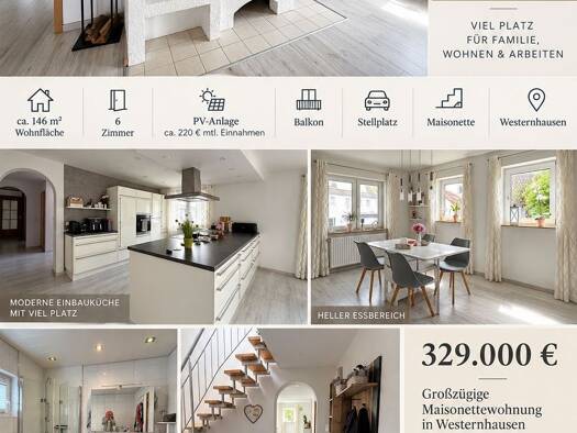 Maisonette zum Kauf 329.000 € 6 Zimmer 146 m² 1. Geschoss Westernbach Zweiflingen 74639