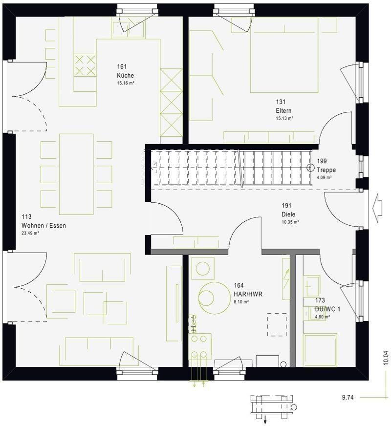 Wohnung zum Kauf provisionsfrei 498.500 € 8 Zimmer 150 m²<br/>Wohnfläche 2.<br/>Geschoss Cloppenburg Cloppenburg 49661