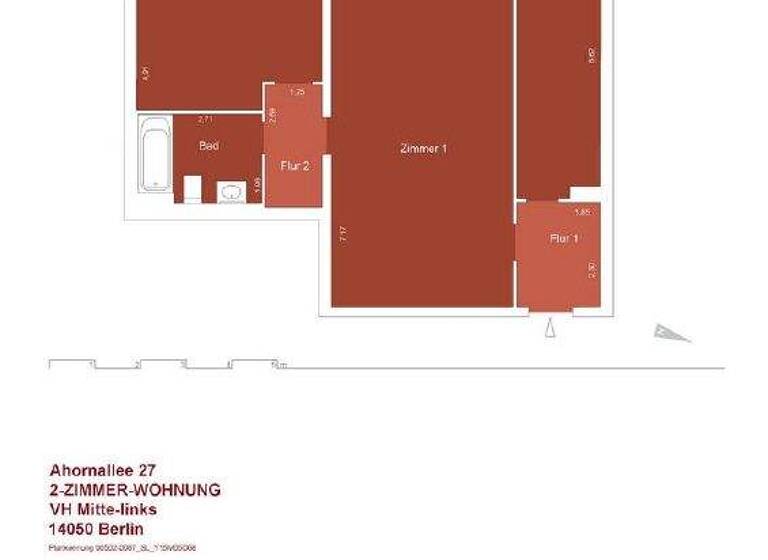 Wohnung zur Miete nur mit Wohnberechtigungsschein 1.413 € 2 Zimmer 78,5 m² frei ab sofort Ahornallee 27 Westend Berlin 14050