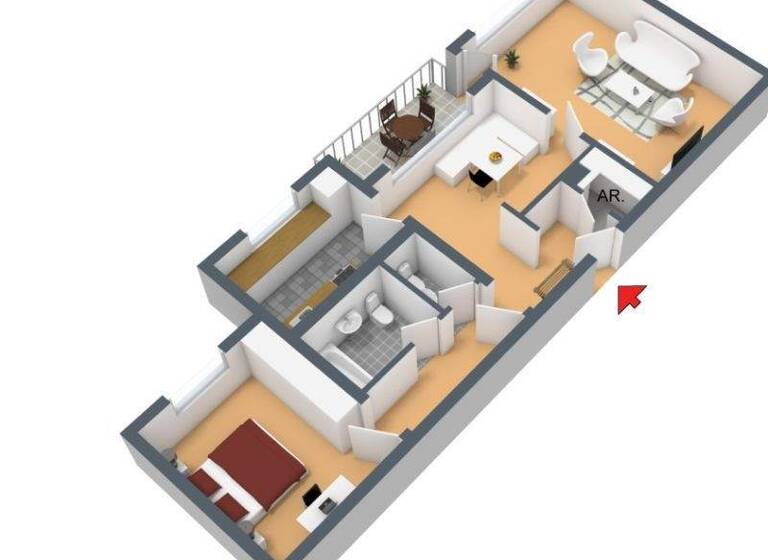 Wohnung zur Miete 609 € 2 Zimmer 73,5 m² 4. Geschoss Bahnstraße 29 Vohwinkel Wuppertal 42327